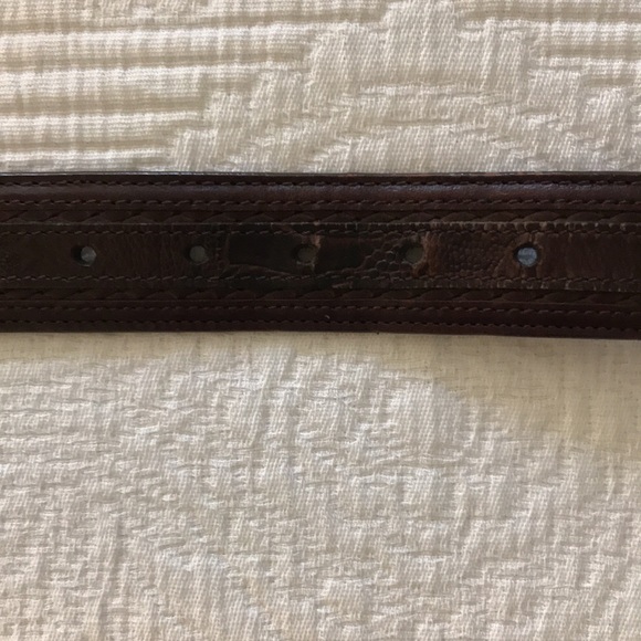 Johnston & Murphy Brown Embossed Leather Belt 36” - Picture 17 of 17